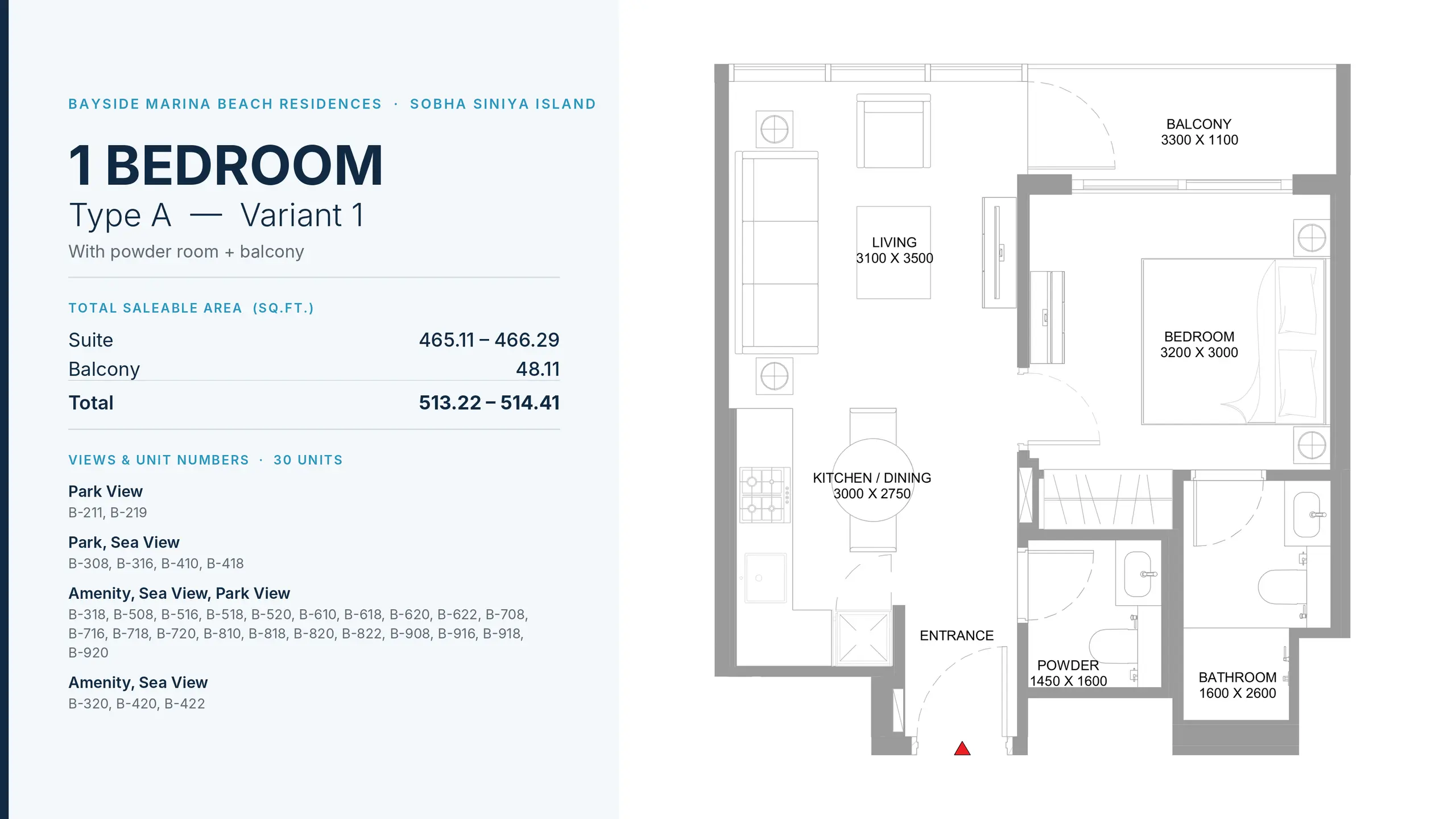 Type A - Variant 1 floor plan