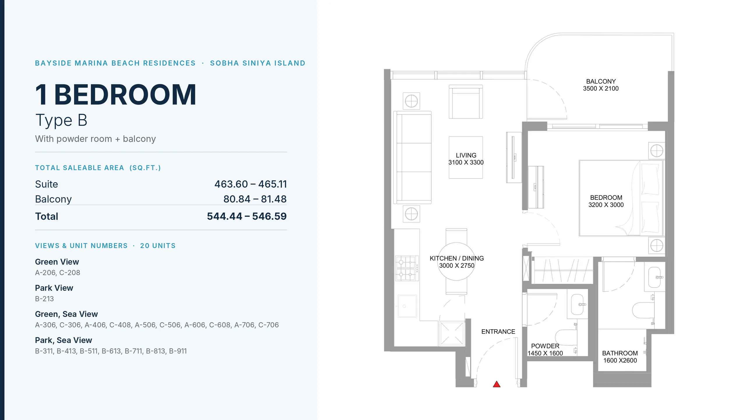 Type B floor plan