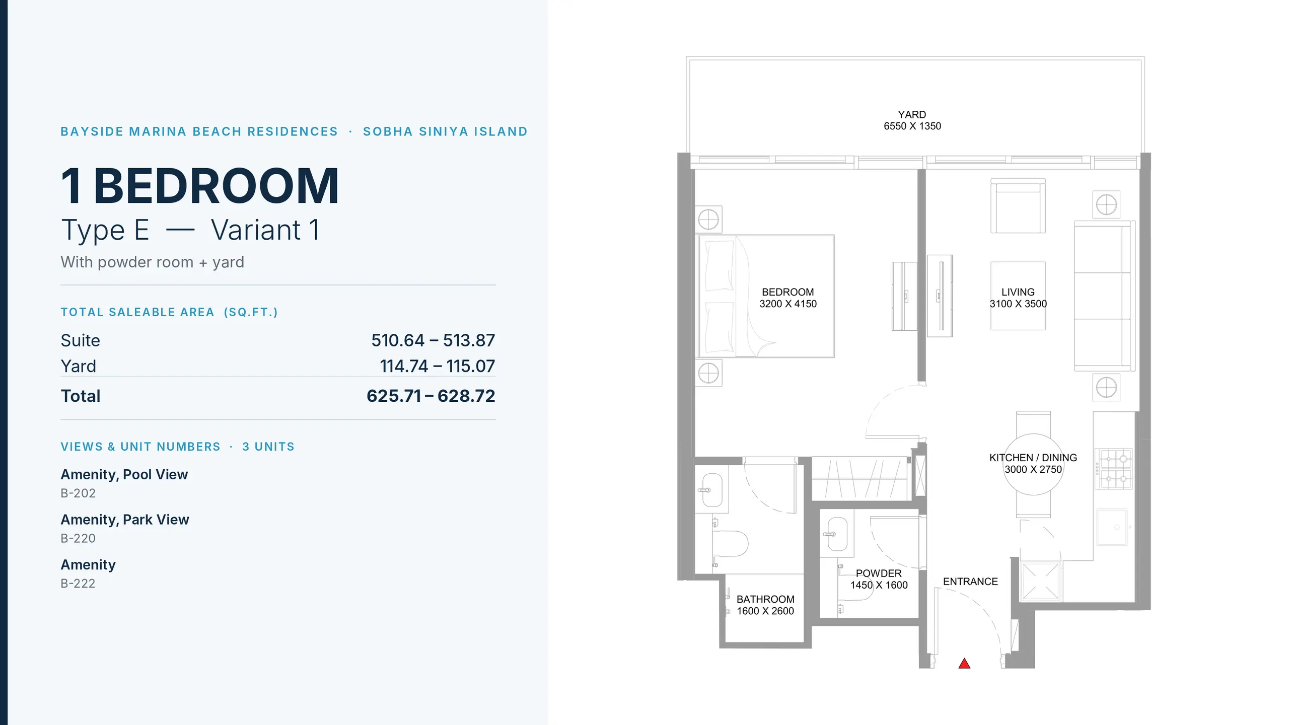 Type E - Variant 1 floor plan