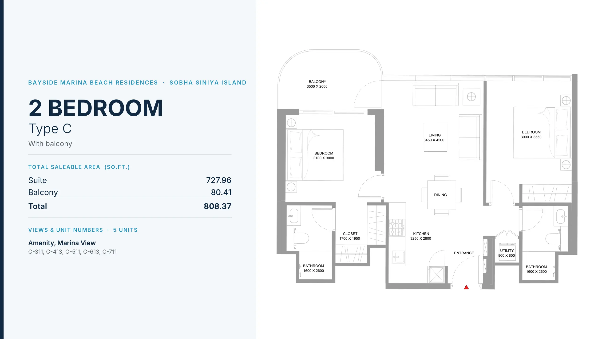 Type C floor plan