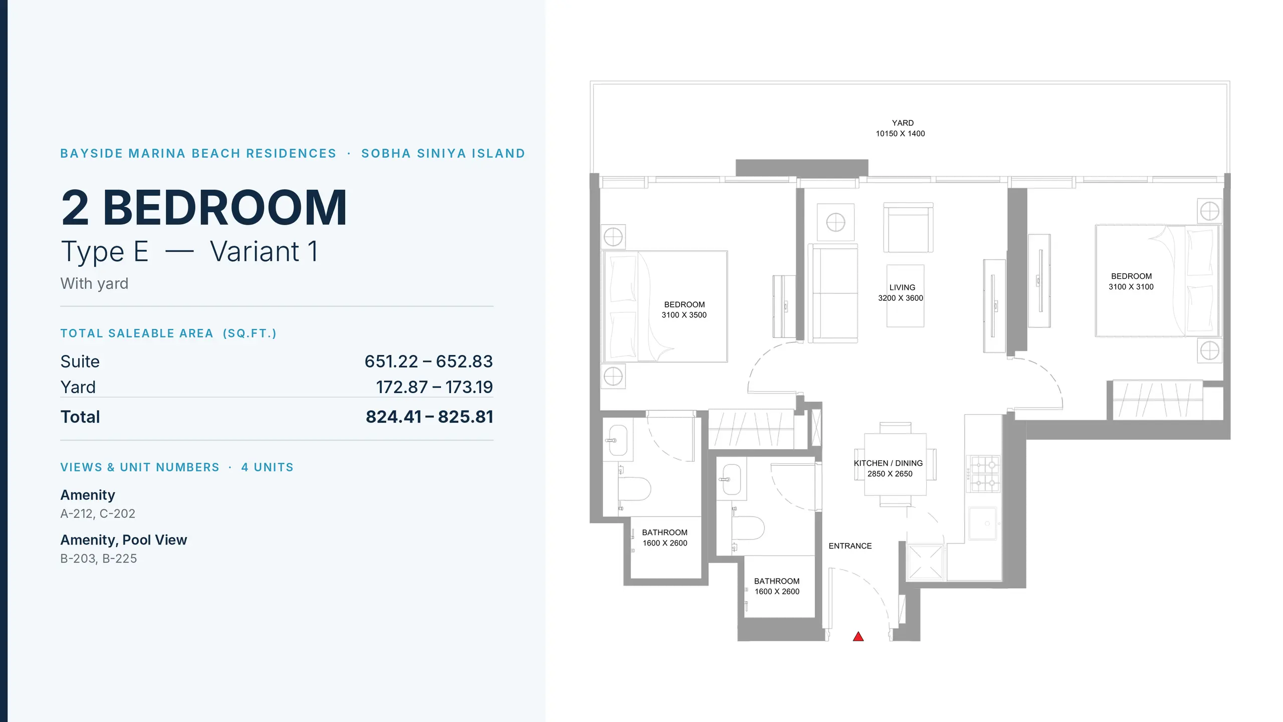 Type E - Variant 1 floor plan