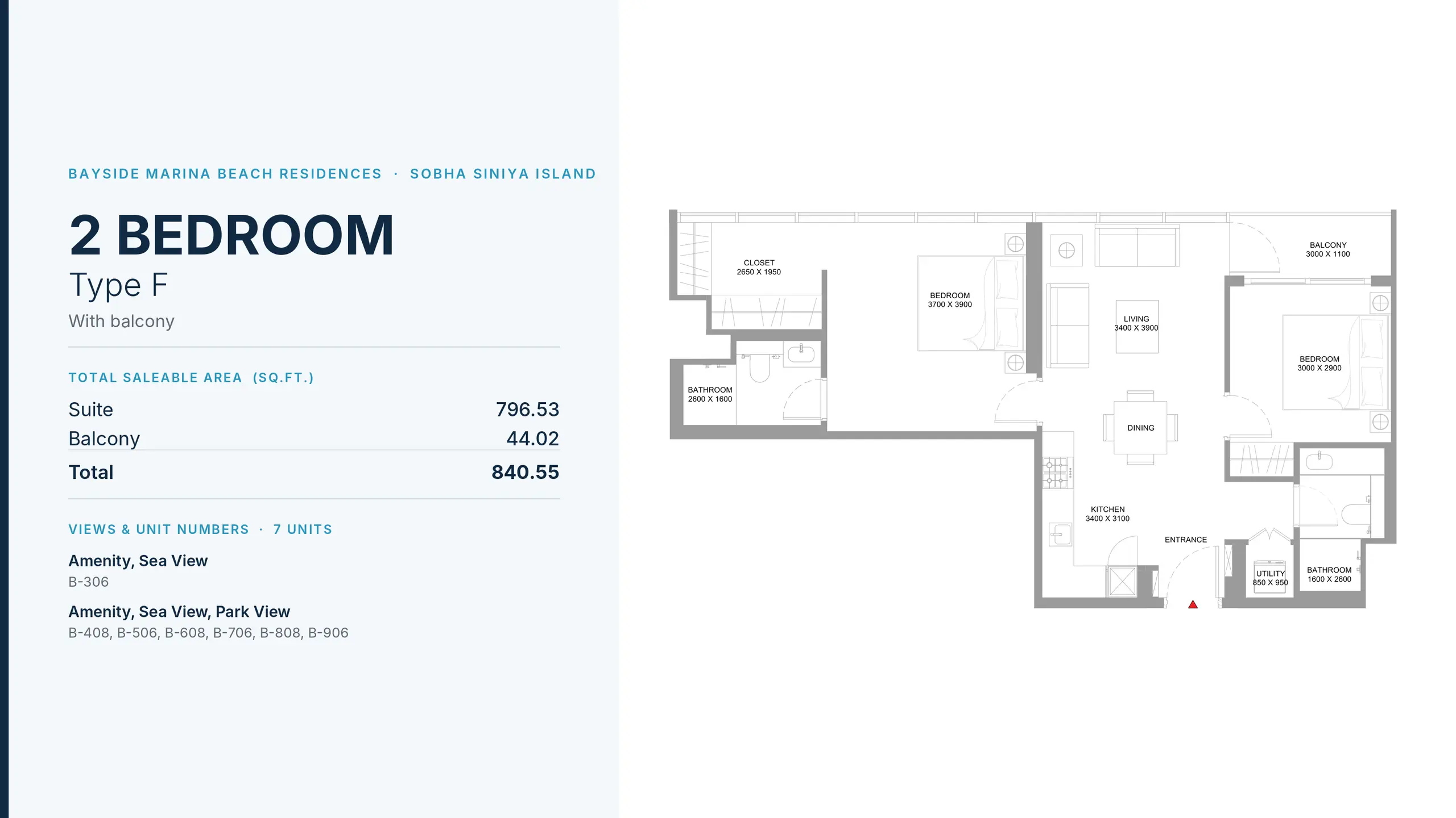 Type F floor plan