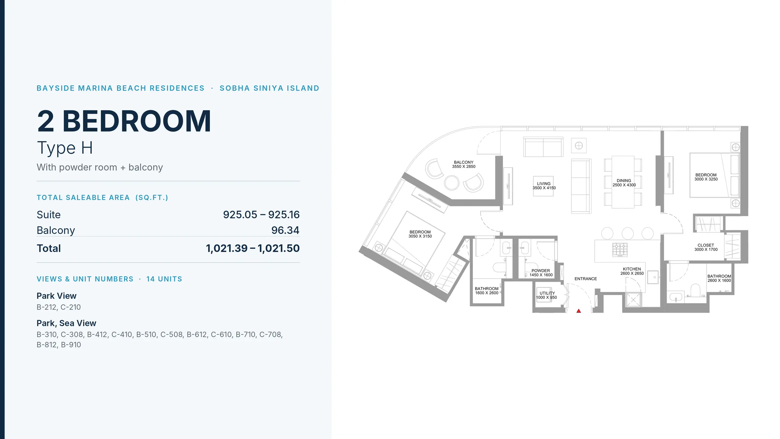 Type H floor plan