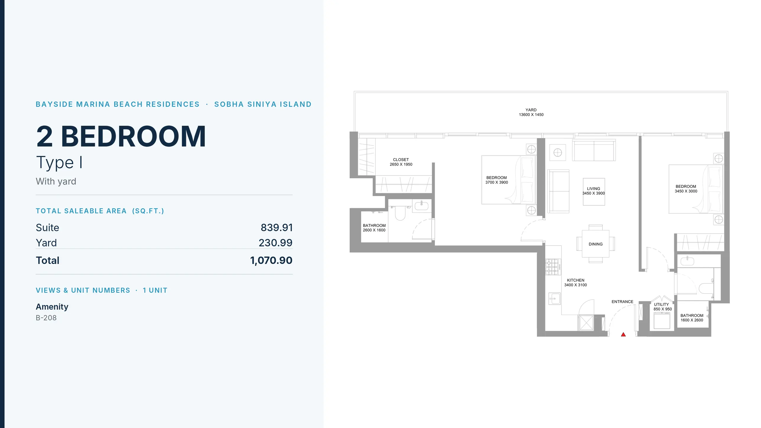 Type I floor plan
