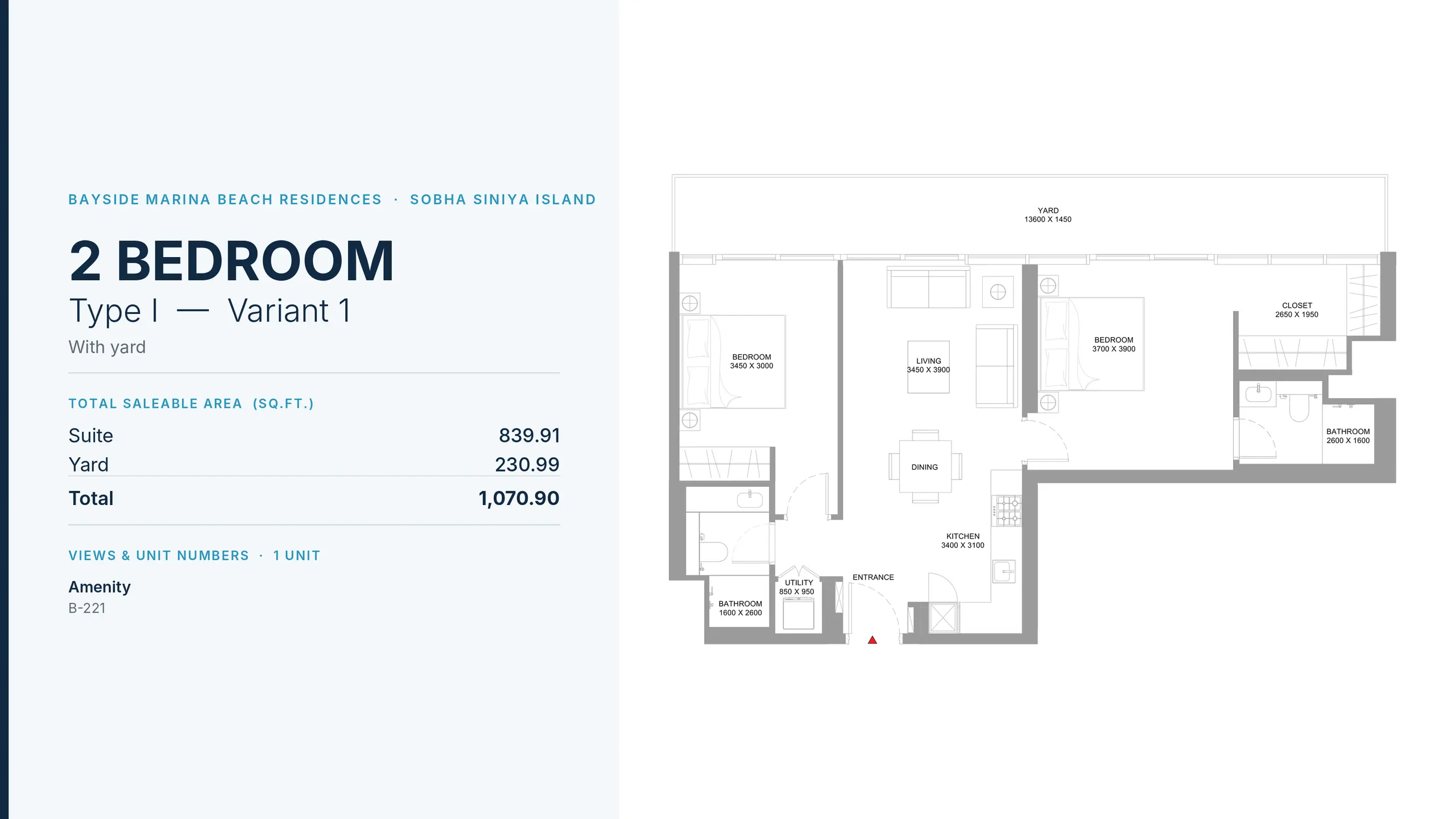 Type I - Variant 1 floor plan