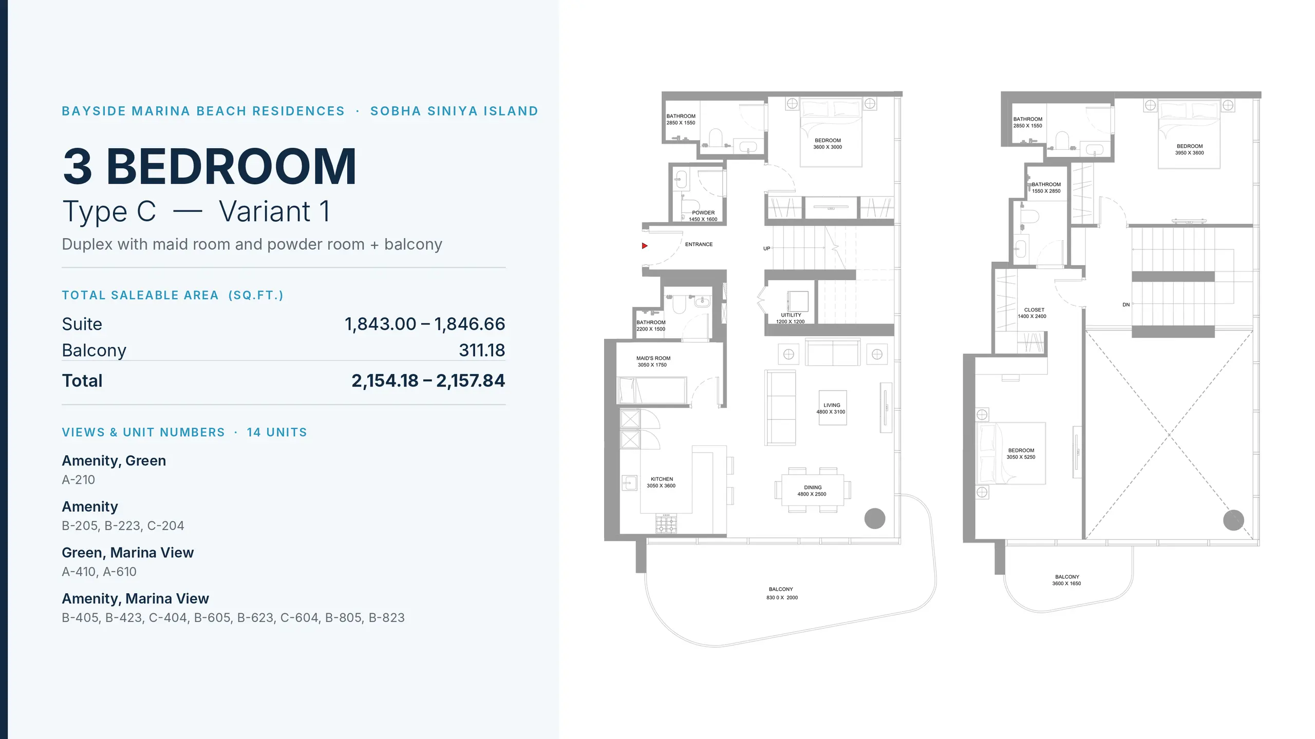 Type C - Variant 1 floor plan