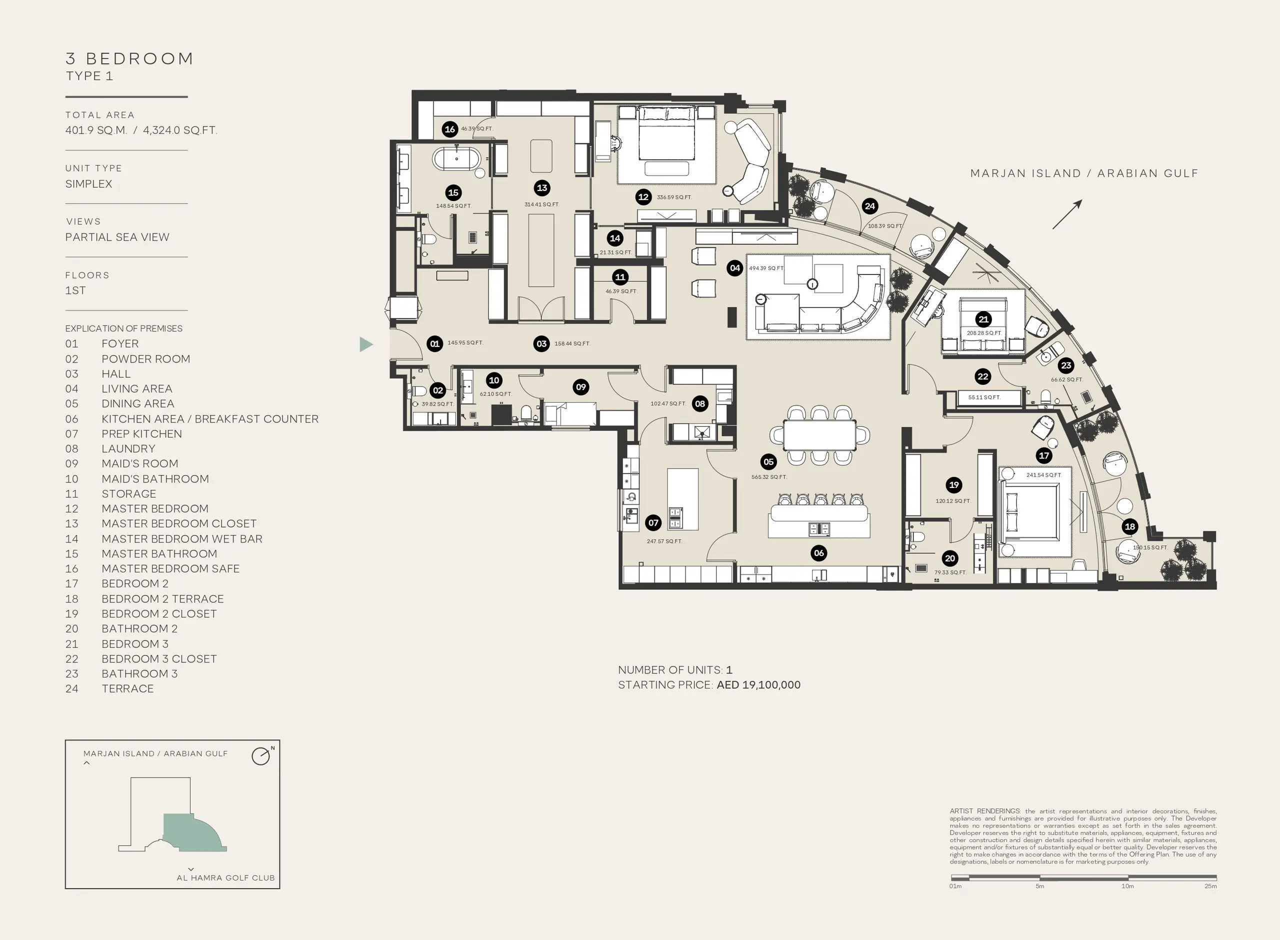 Type 1 floor plan