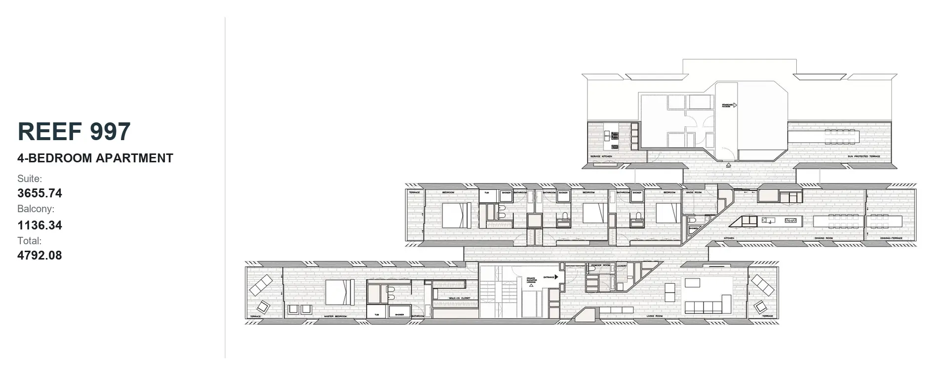 Penthouse 902 South floor plan