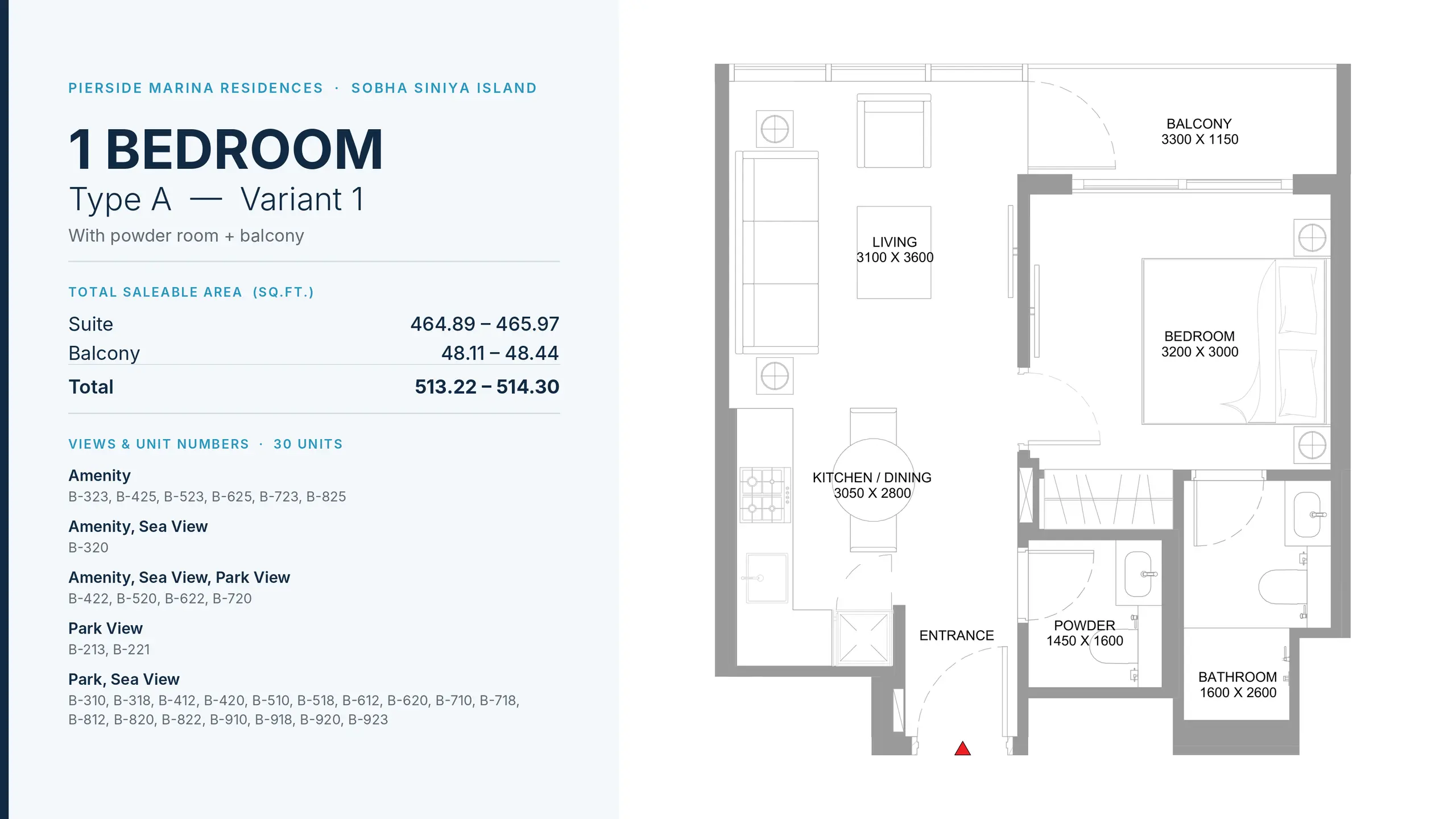 Type A - Variant 1 floor plan