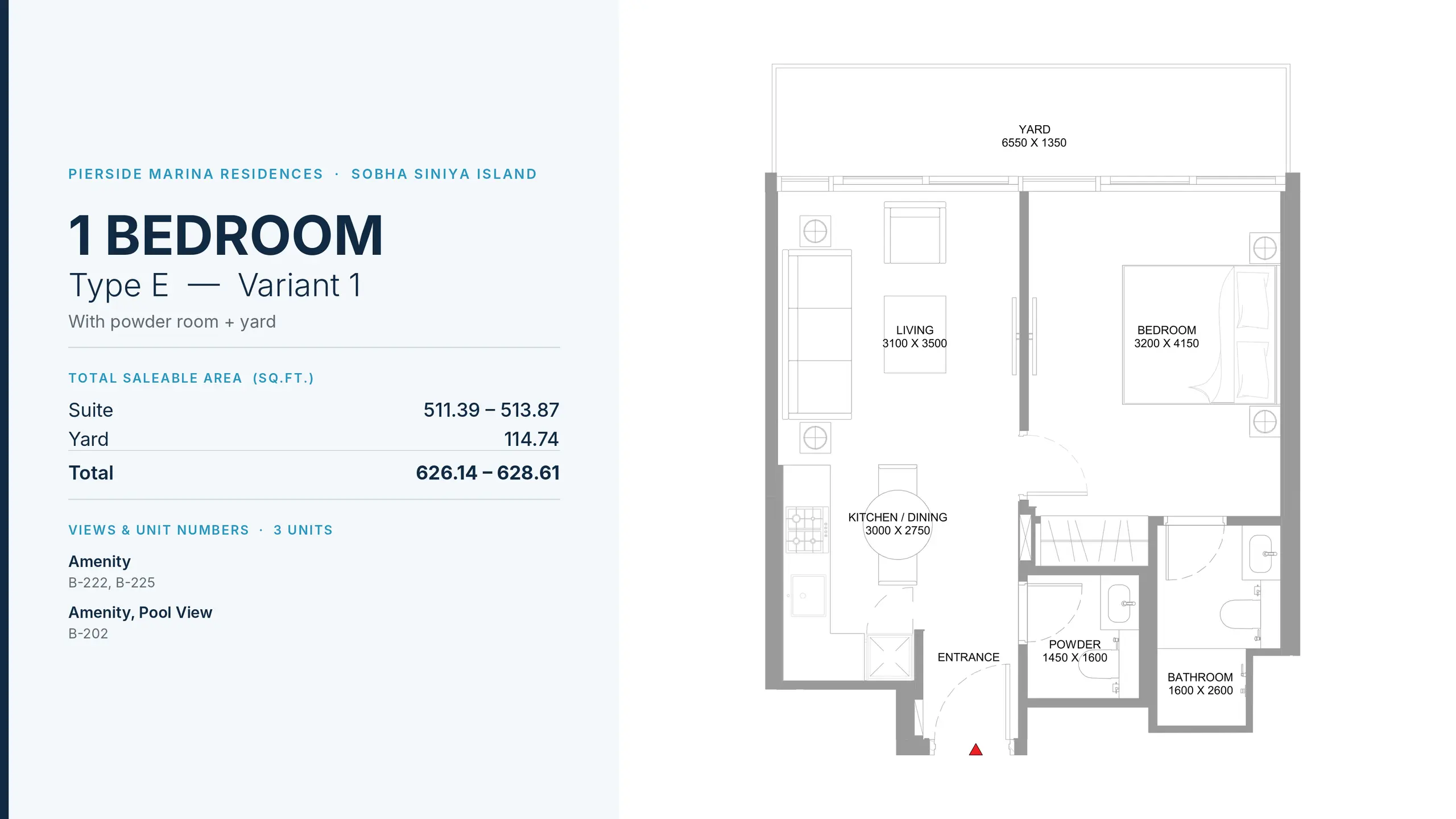 Type E - Variant 1 floor plan