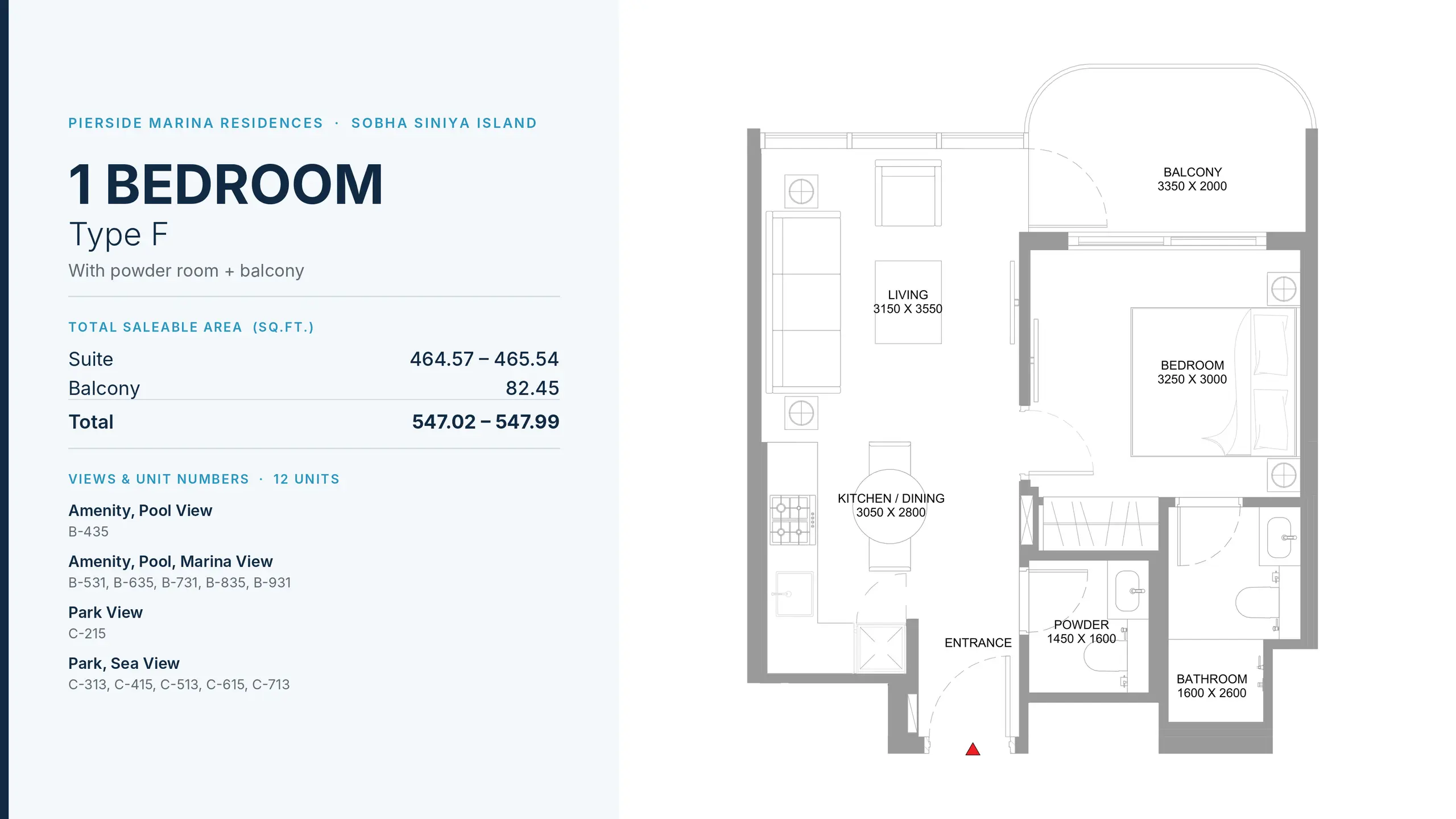 Type F floor plan