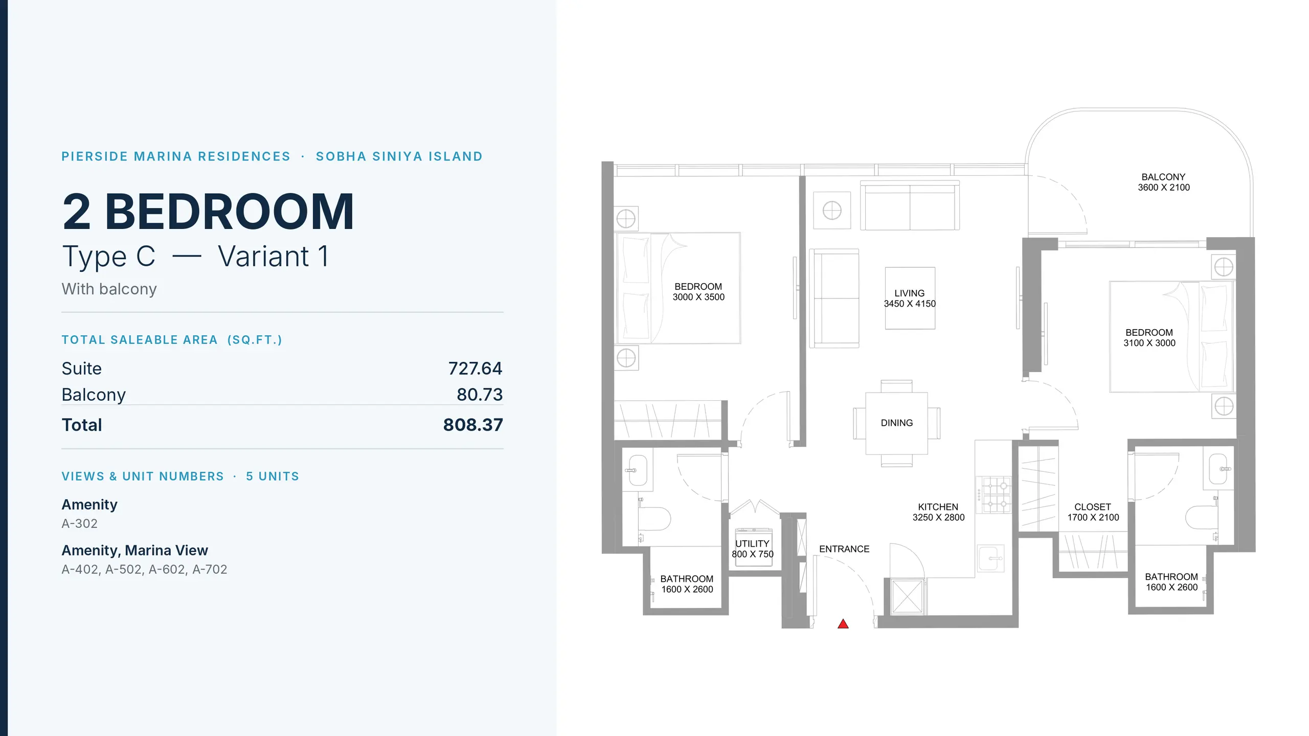 Type C - Variant 1 floor plan