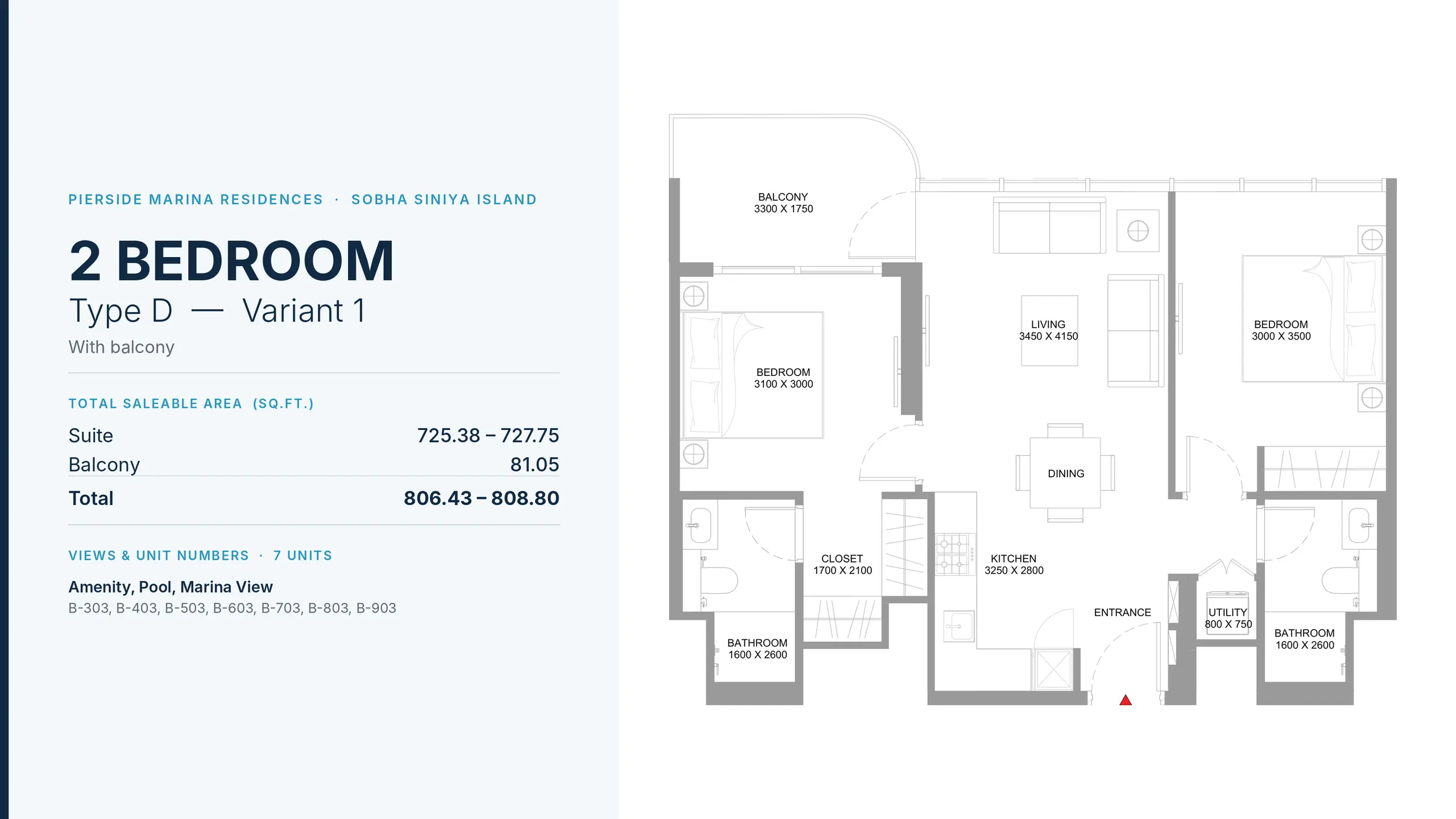 Type D - Variant 1 floor plan