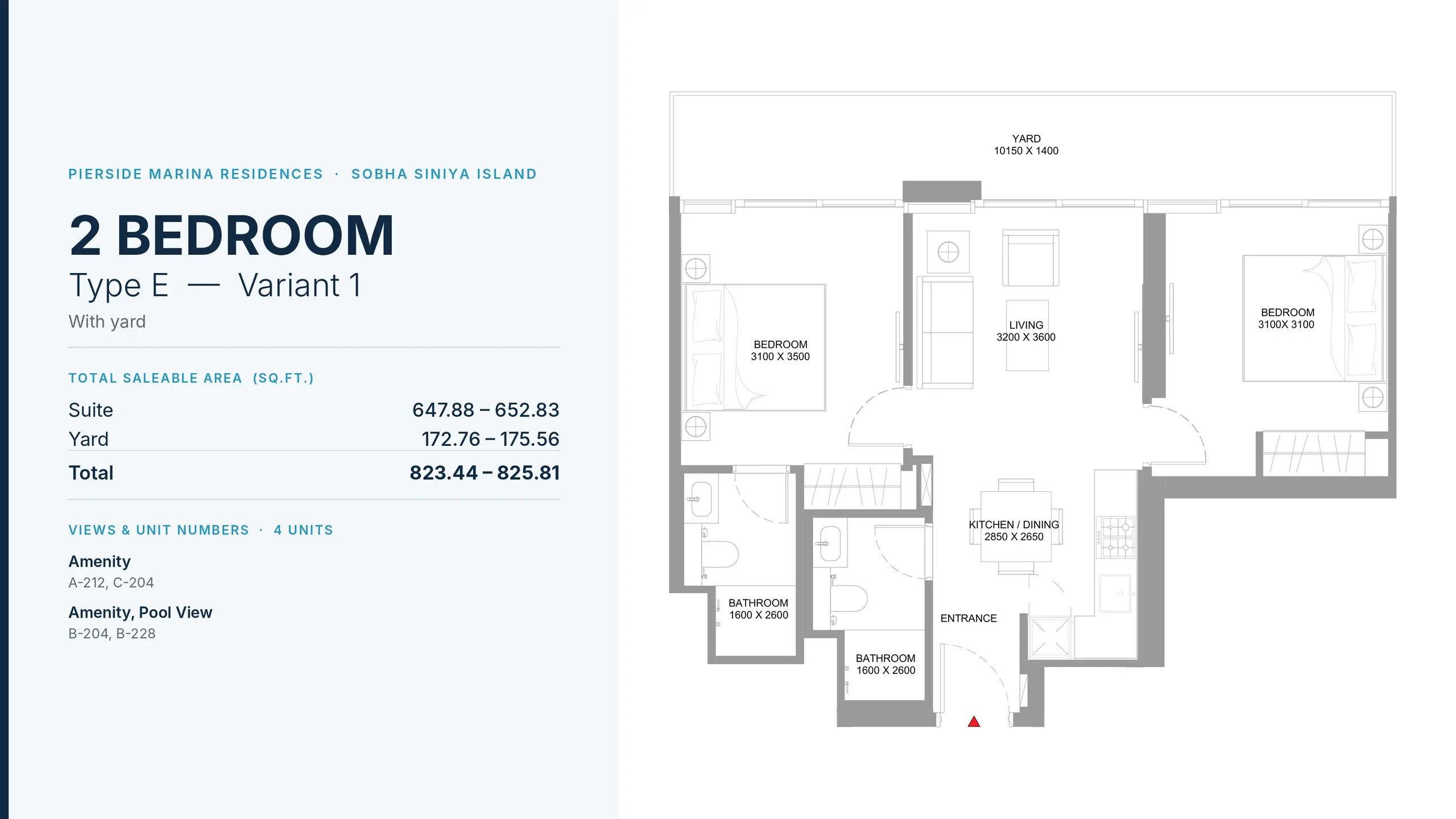 Type E - Variant 1 floor plan