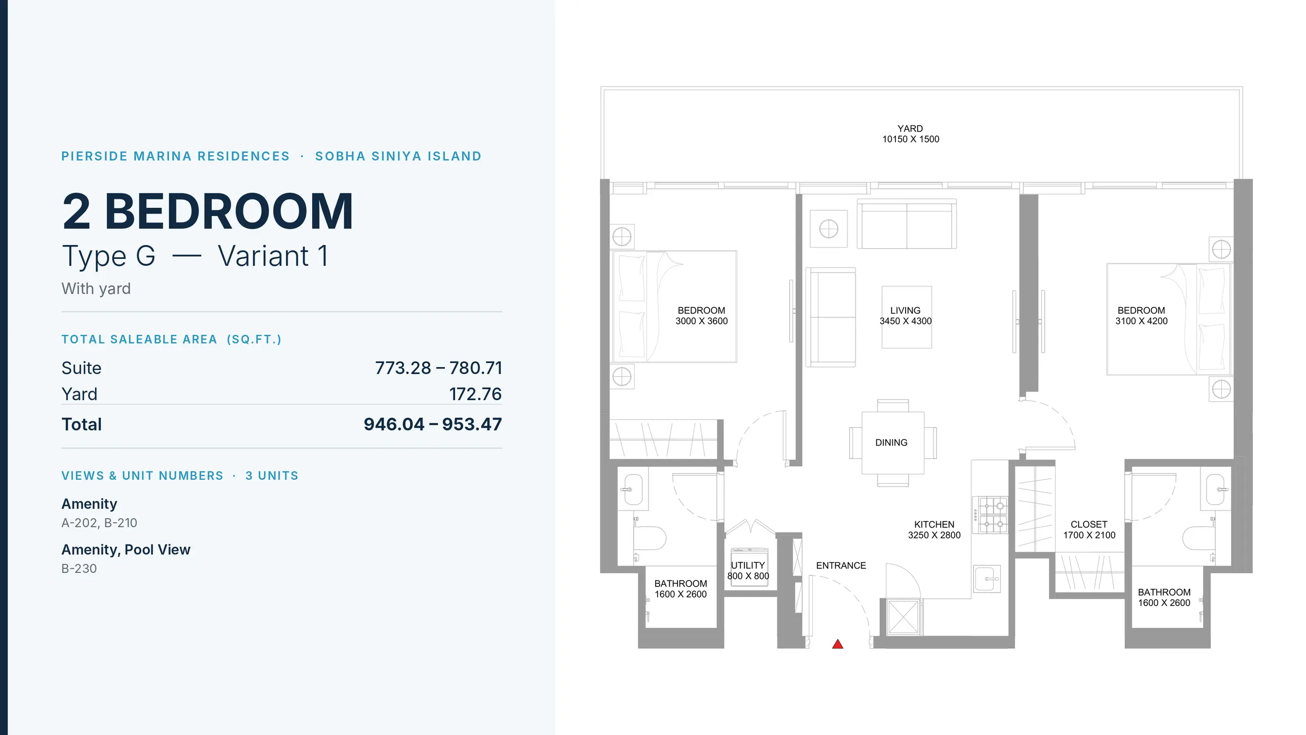 Type G - Variant 1 floor plan