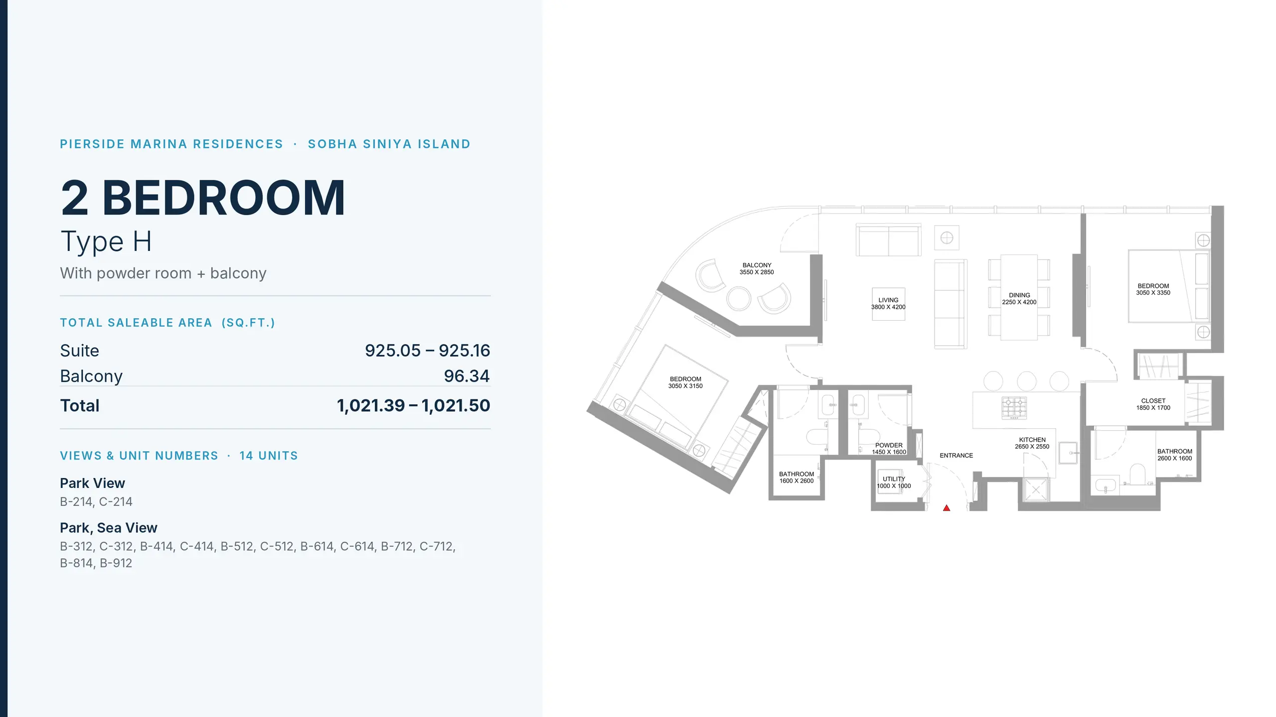 Type H floor plan