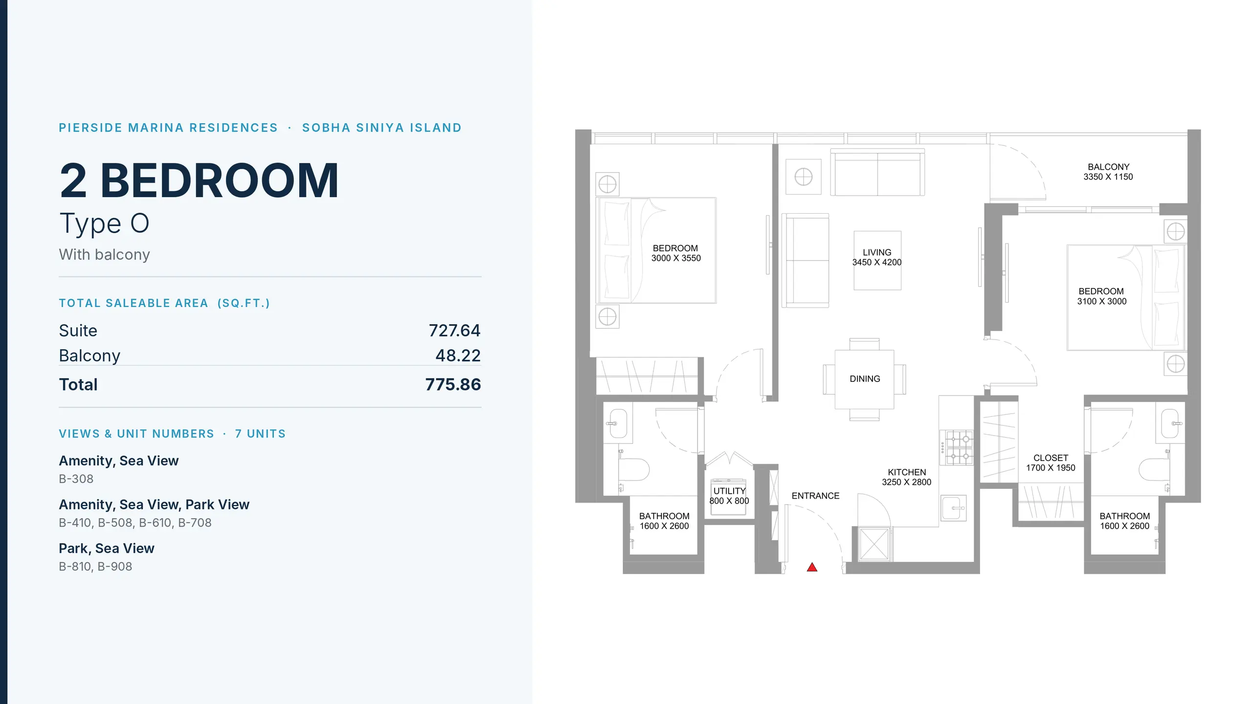 Type O floor plan