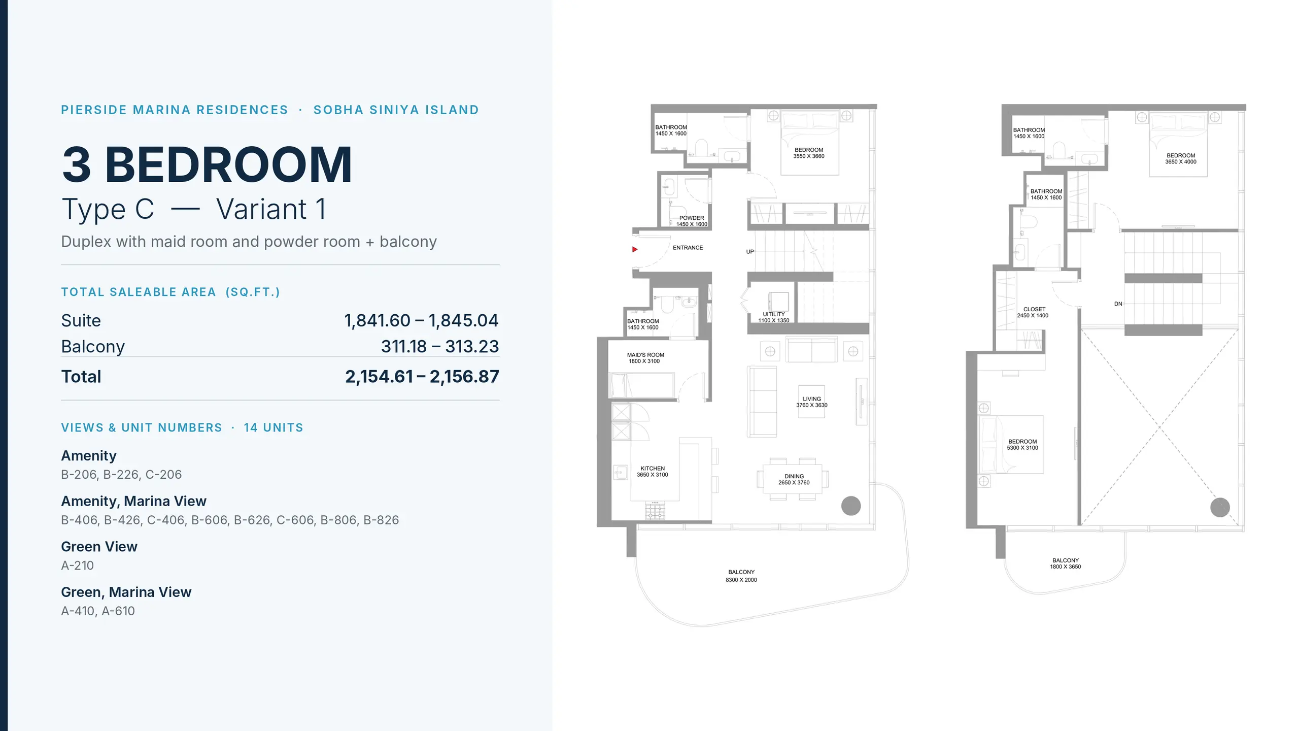 Type C - Variant 1 floor plan