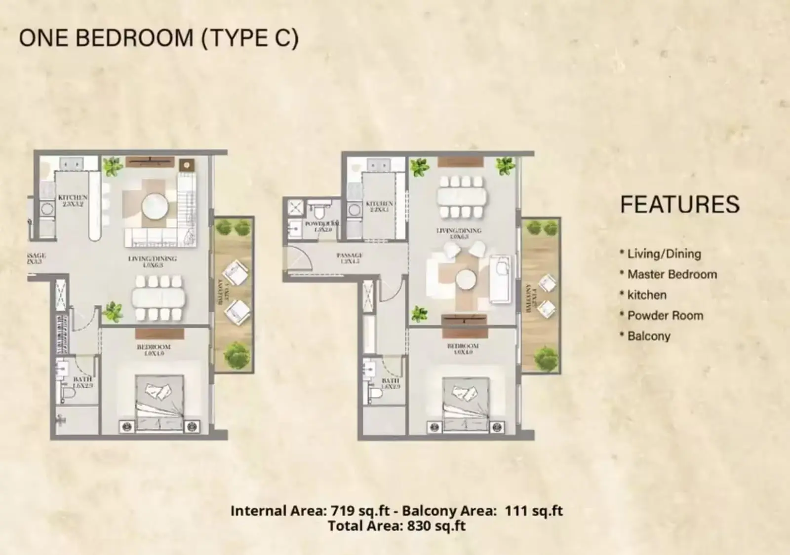 Type C floor plan