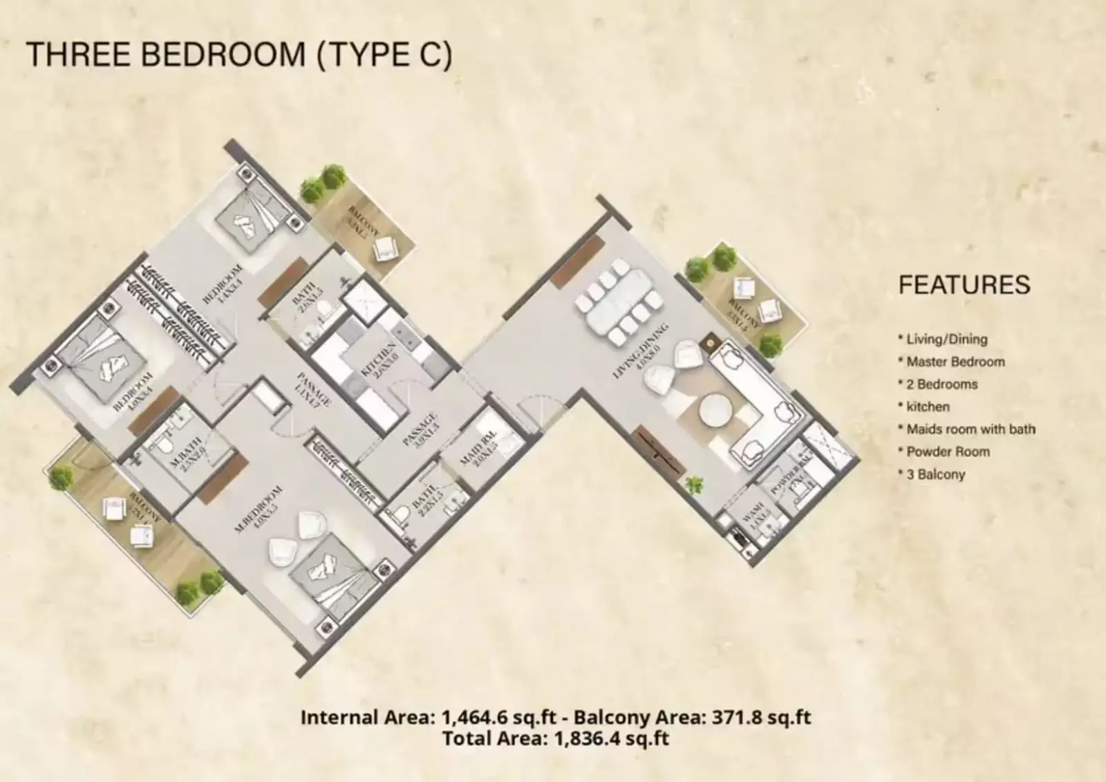 Type C floor plan