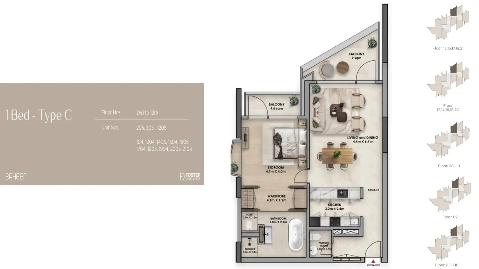 Type C floor plan