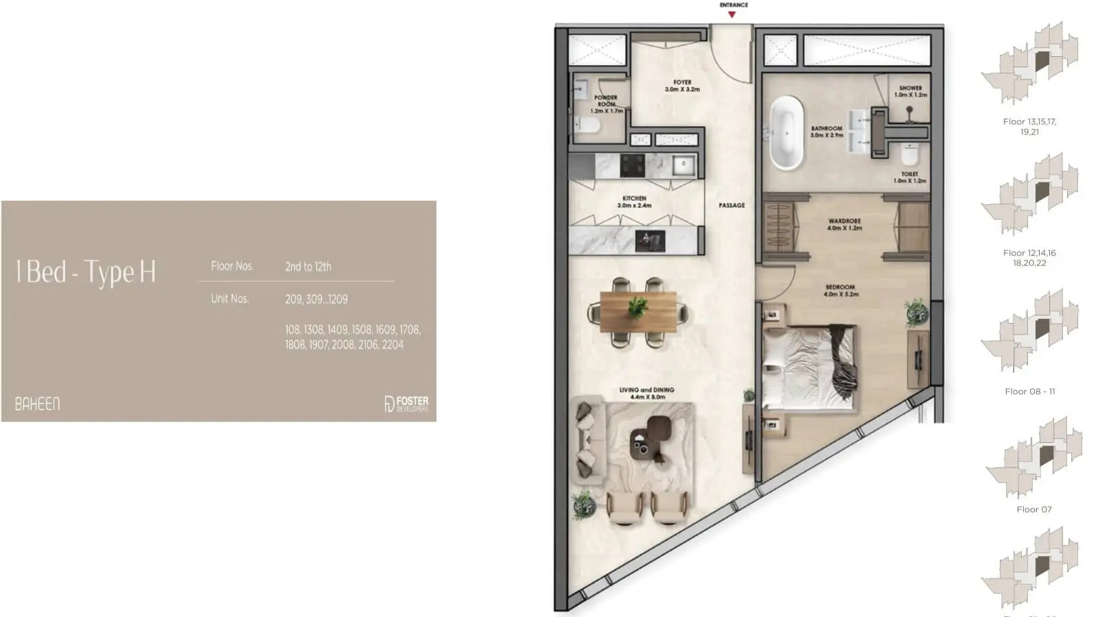 Type H floor plan