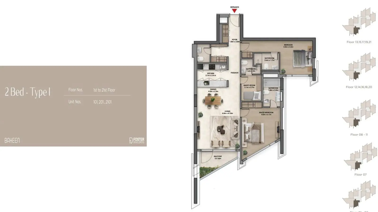Type I floor plan