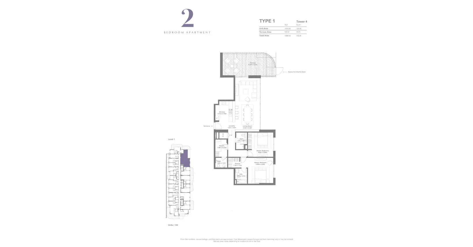 Type 1 floor plan