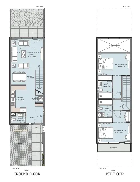 2 Bedrooms townhouse - Verdana X floor plan