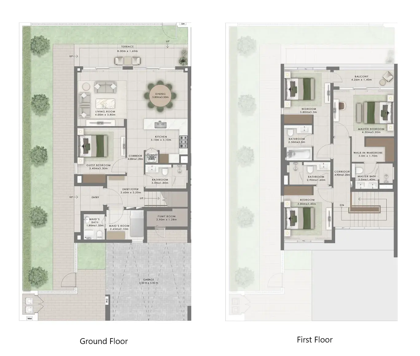 4 Bedrooms townhouse - Equiterra 2 floor plan
