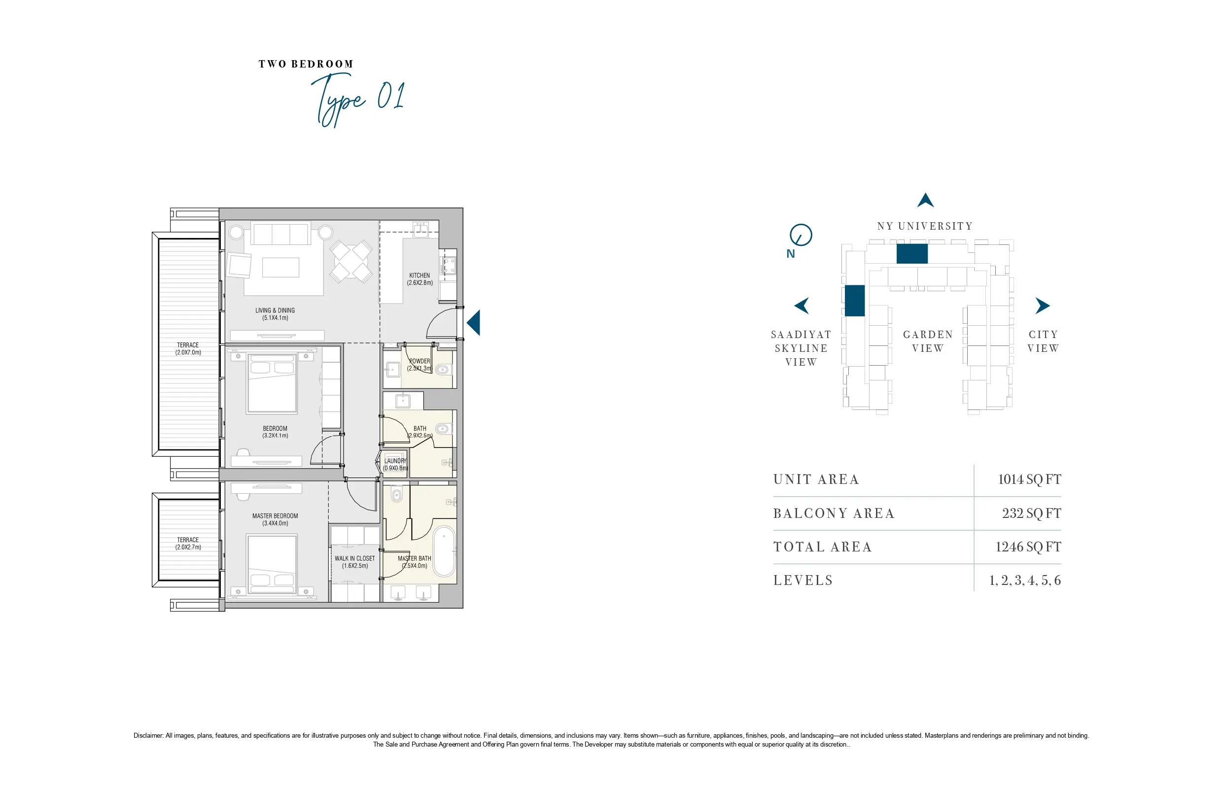 2 Bedroom - Type 1 floor plan