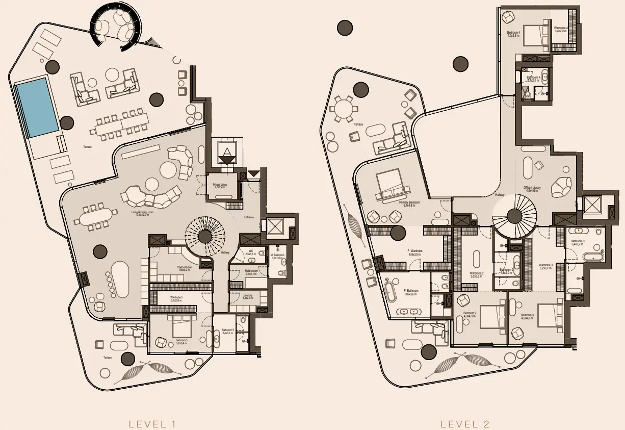 5 Bedrooms duplex - Eywa Way of Water floor plan