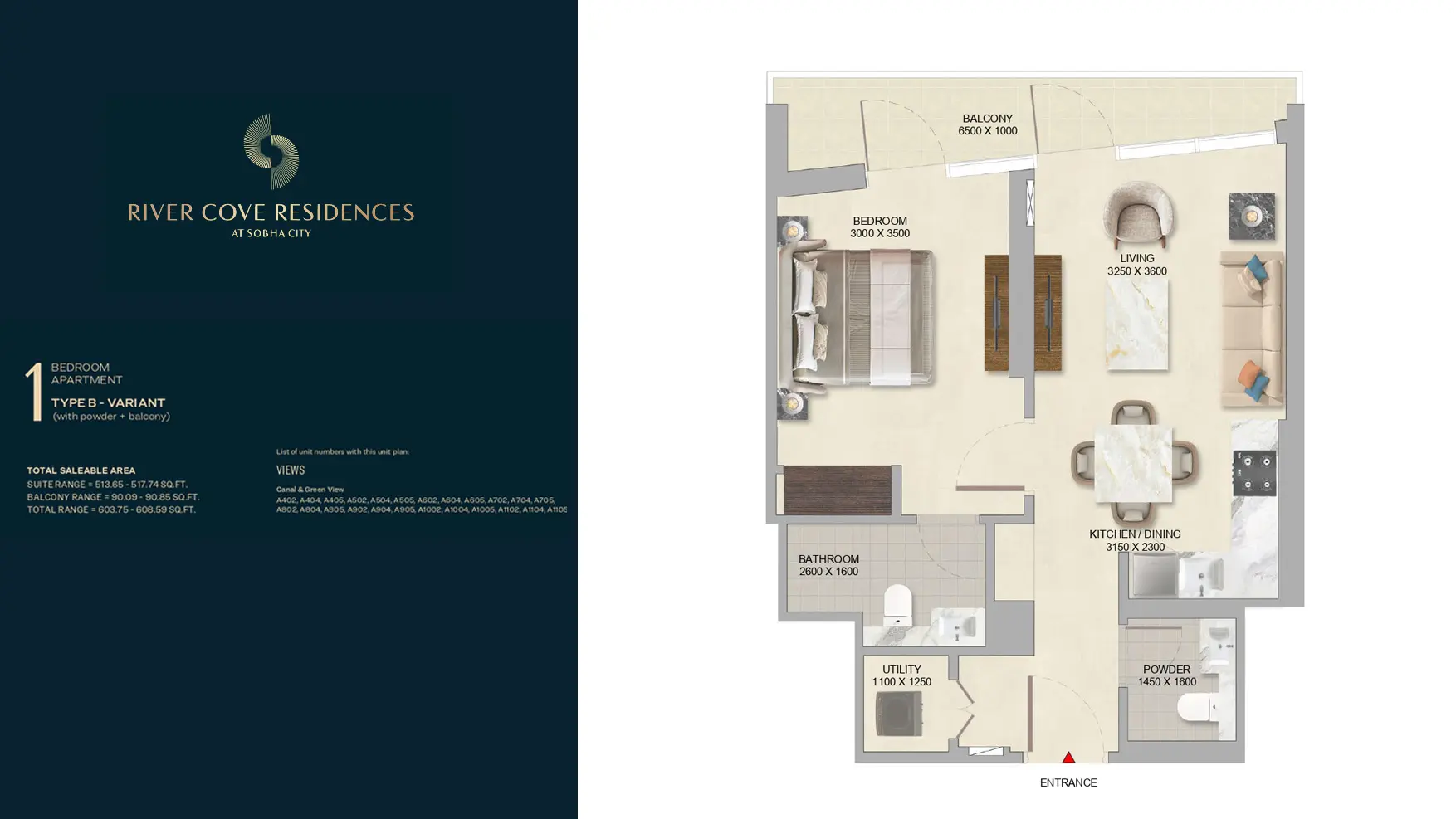 Type B Variant floor plan