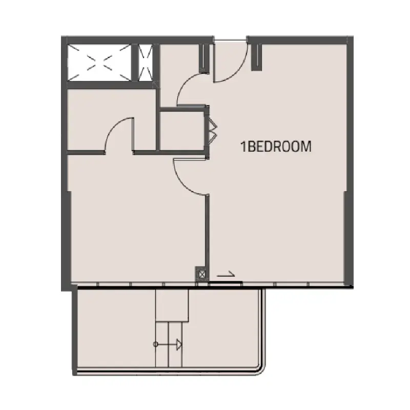 1 Bedroom apartments - Reef 995 floor plan