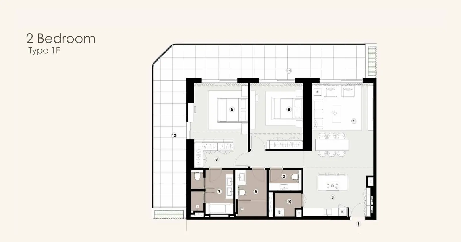 Type 1F floor plan