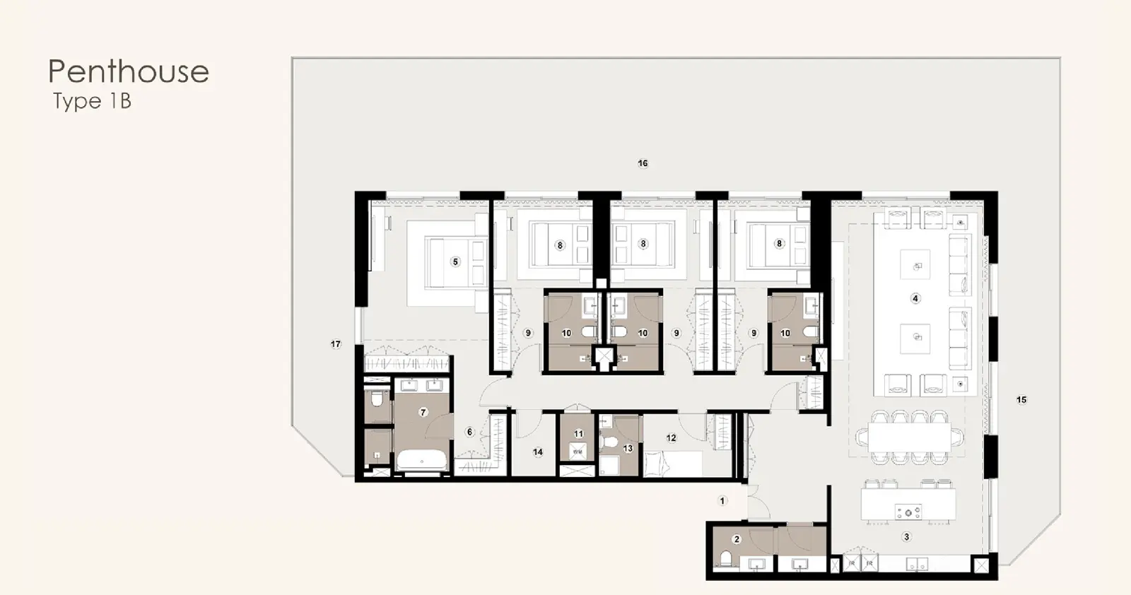 Type 1B floor plan