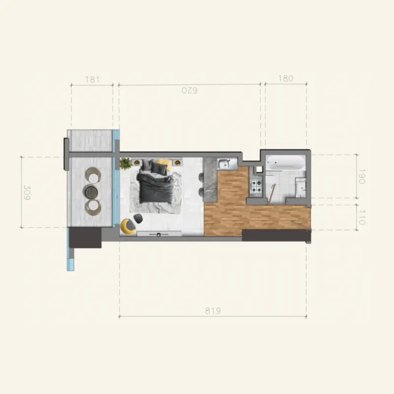 Studio floor plan