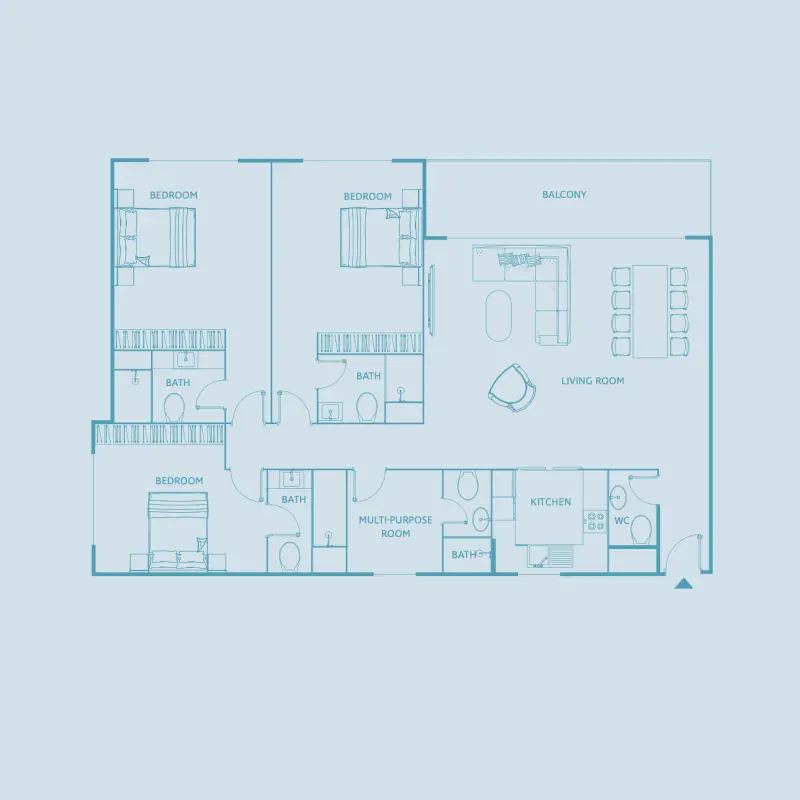 3 bedroom floor plan