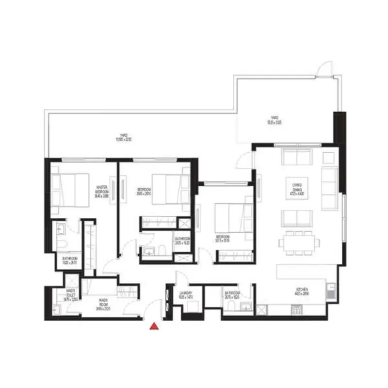 3 bedroom floor plan