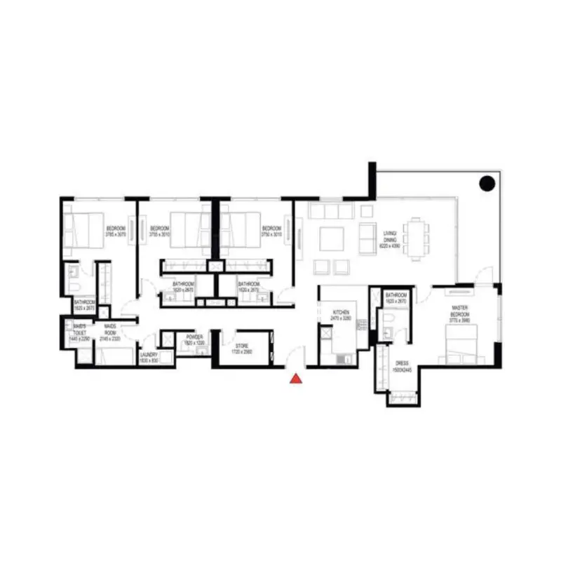 4 bedroom floor plan