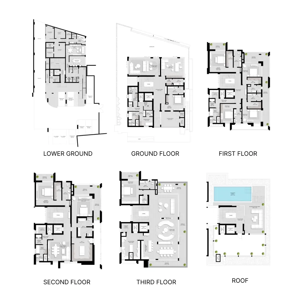 8 bedroom floor plan
