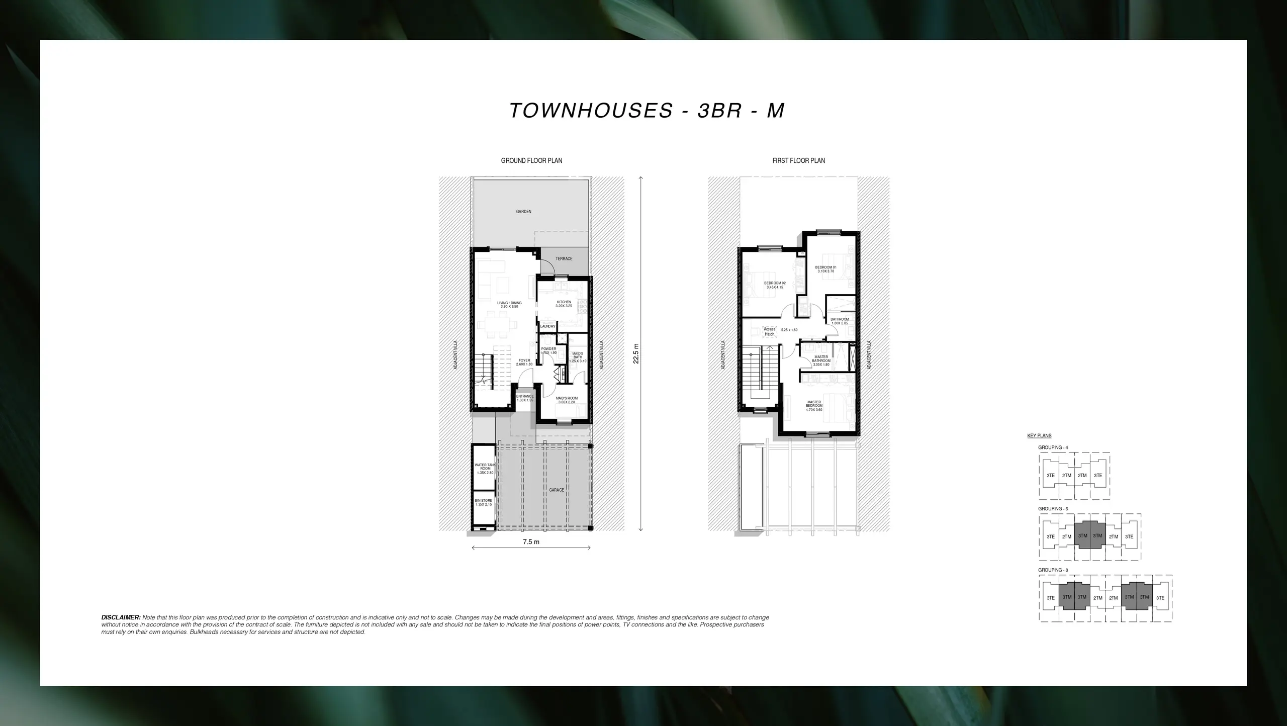 3 Bedroom Townhouse – Type M floor plan