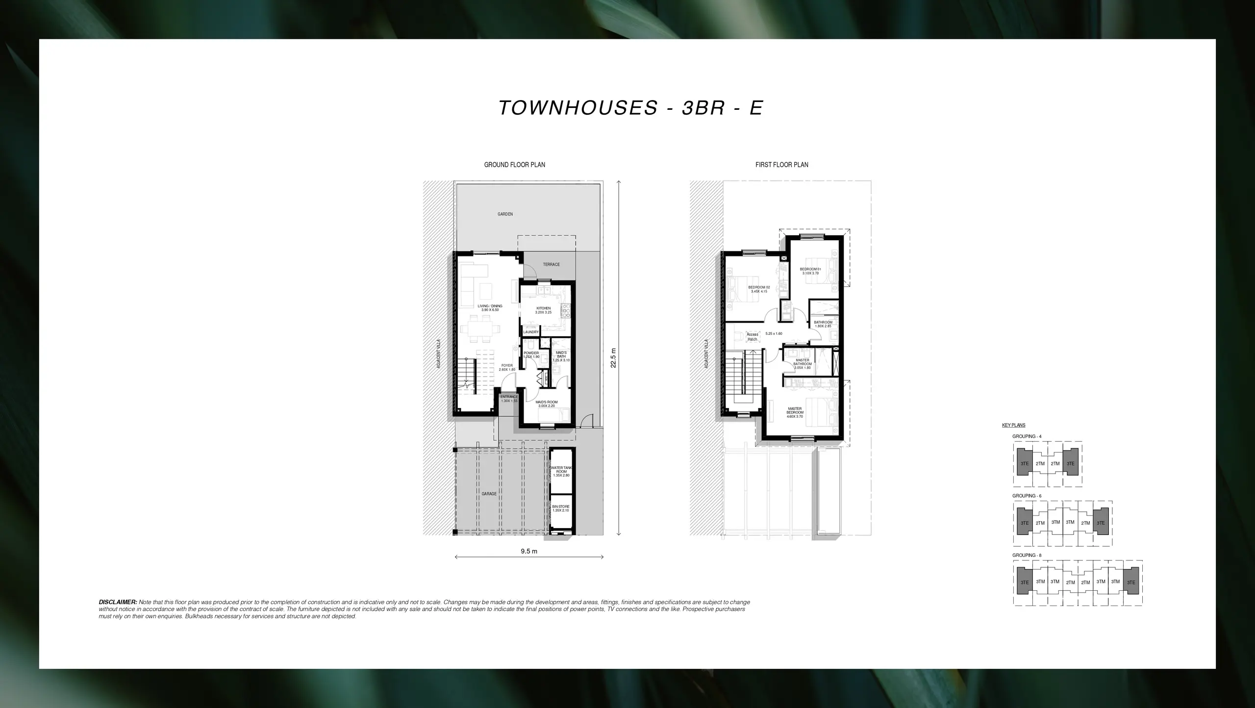 3 Bedroom Townhouse – Type E floor plan