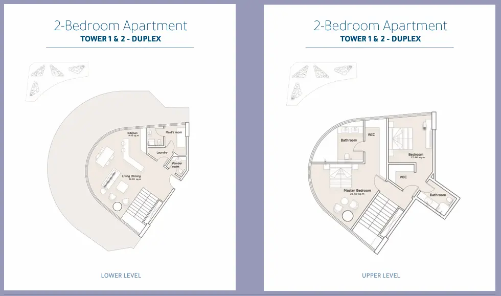 2 Bedroom Duplex Apartment floor plan