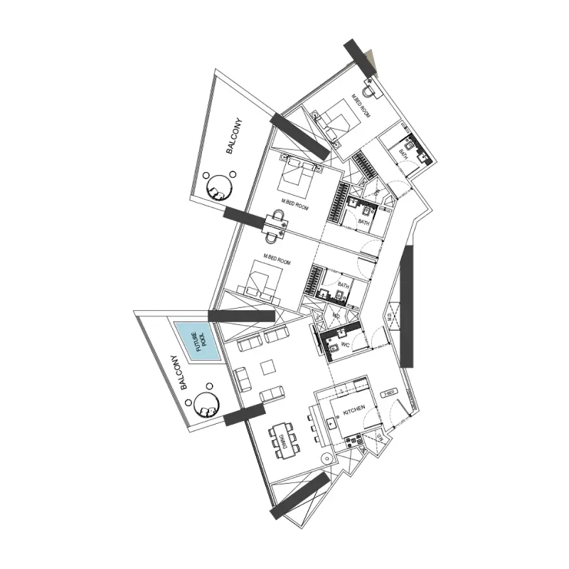 3 bedroom floor plan