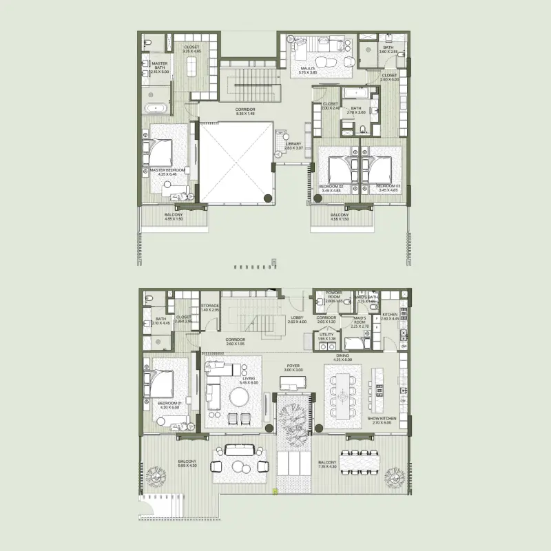 4 bedroom floor plan