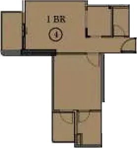 1 Bedroom apartments - Seslia Tower floor plan