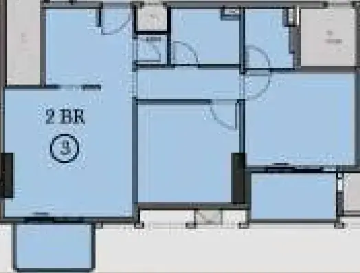 2 Bedrooms apartments - Seslia Tower floor plan