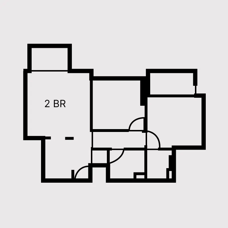 2 bedroom floor plan