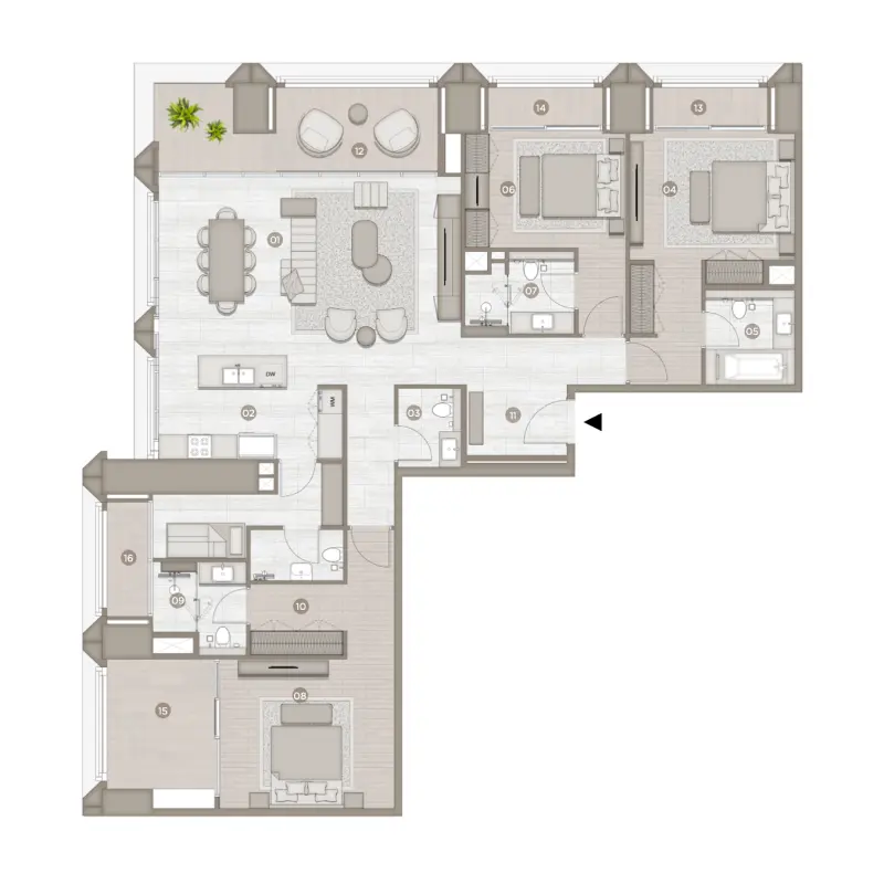 3 bedroom floor plan